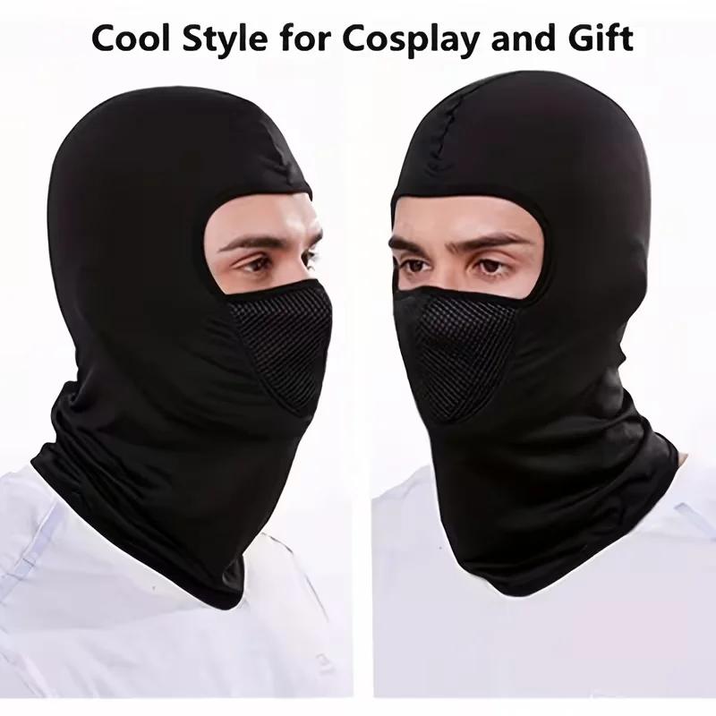 Masque de moto, protection contre le vent et la chaleur, masque intégral respirant, cagoule, écharpe