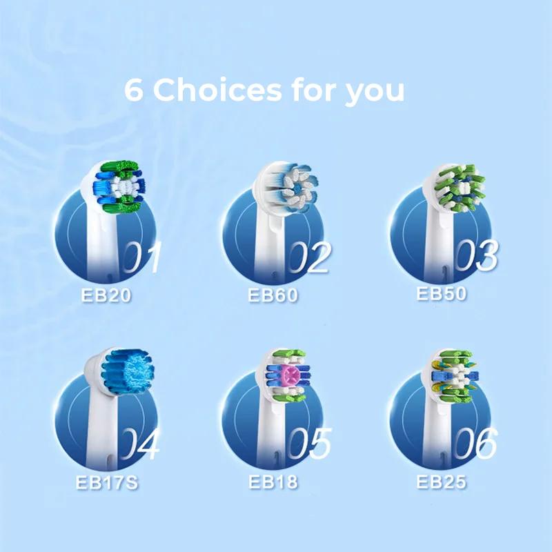 Têtes de brosse de rechange originales Oral B, pour brosse à dents électrique rotative oral-b, vérit