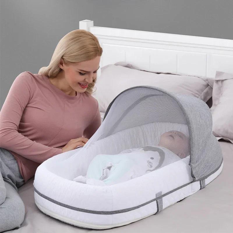 Lit voyage bébé nid couchage nouveau-né filet pliable moustiquaire sac berceau portable léger