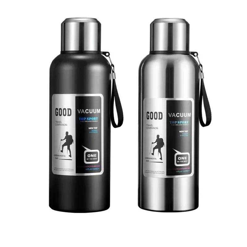 Gobelet thermos thermique froid de grande capacité, acier inoxydable, thé isolé, café, bouteille d'e