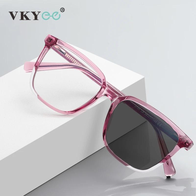 VKYEE Simple carré grand cadre Design de mode lunettes pour femmes Anti-lumière bleue personnalisabl