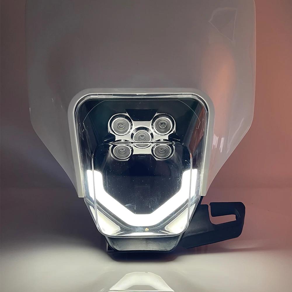 Pour Husqvarna Enduro phare LED moto carénage masque TE FE FC 250 300 350 450 Dirt Bike Supermoto ac