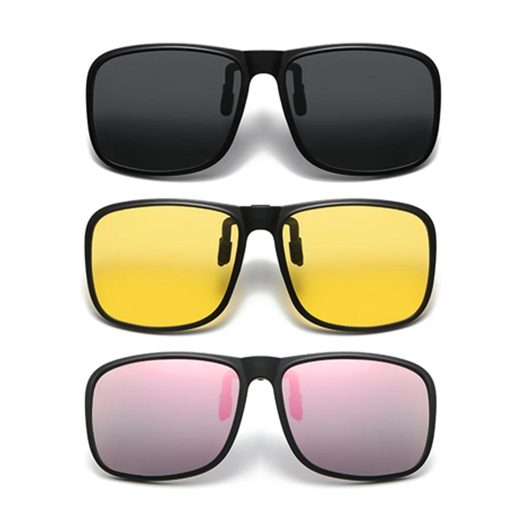 VIVIBEE lunettes de soleil polarisées rabattables à Clip pour la conduite sombre UV400 lentille phot