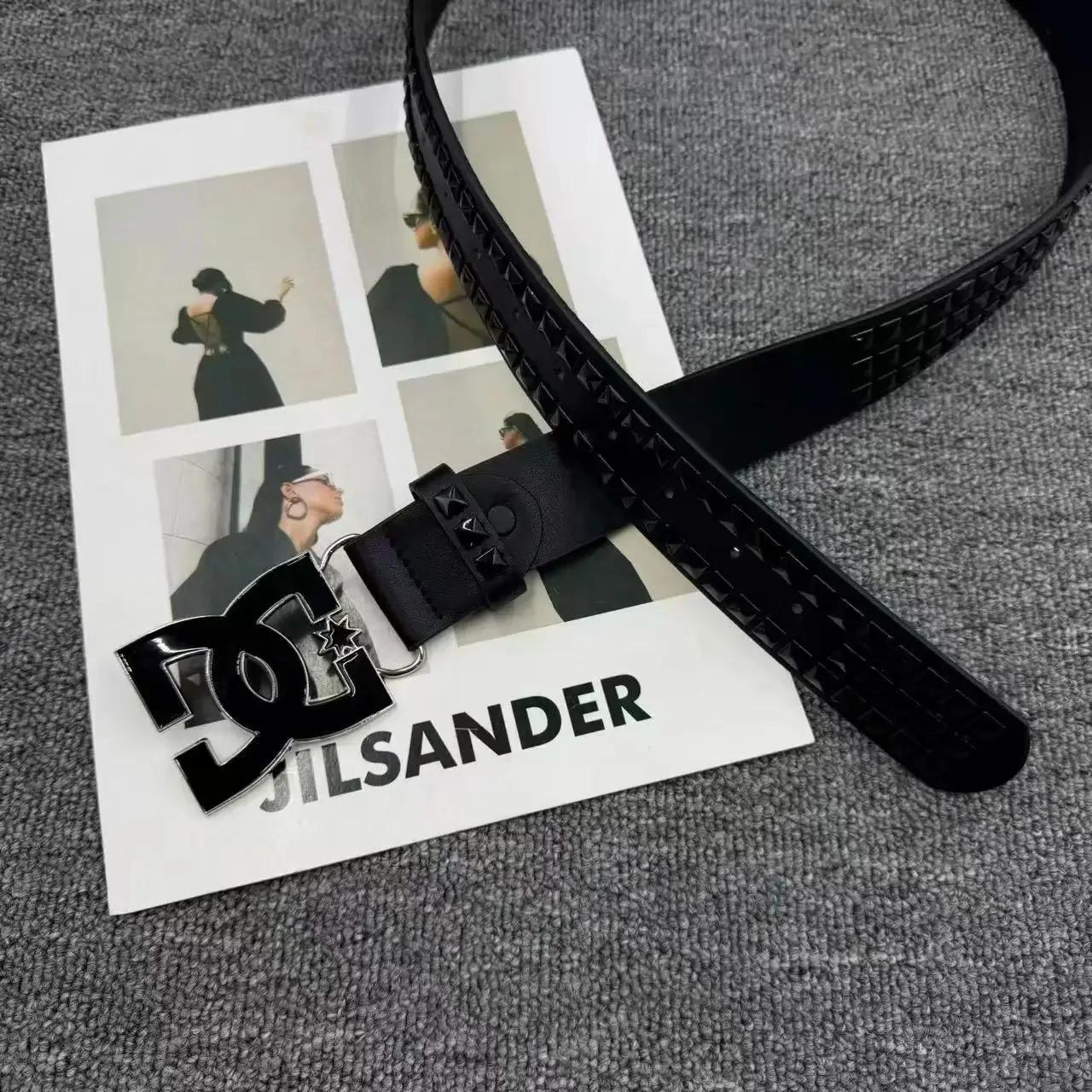 Ceinture de luxe punk 2026 pour femmes et hommes – Style Y2K, design clouté, boucle métallique de ha