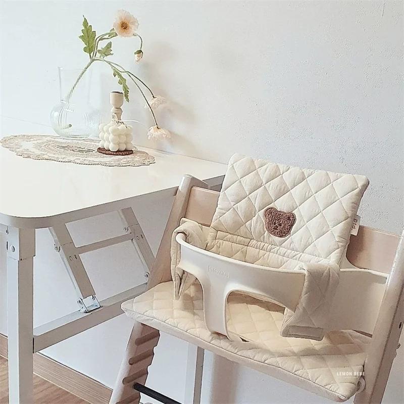 Coussin chaise haute ours lapin pour bébé - Accessoire confortable pour siège de salle à manger ergonomique