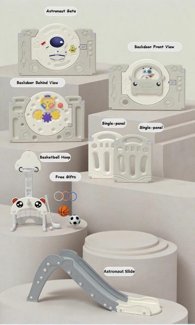Parc pour bébés et enfants, clôture d'activités réglable, grand parc de jeu pour bébés avec portillo