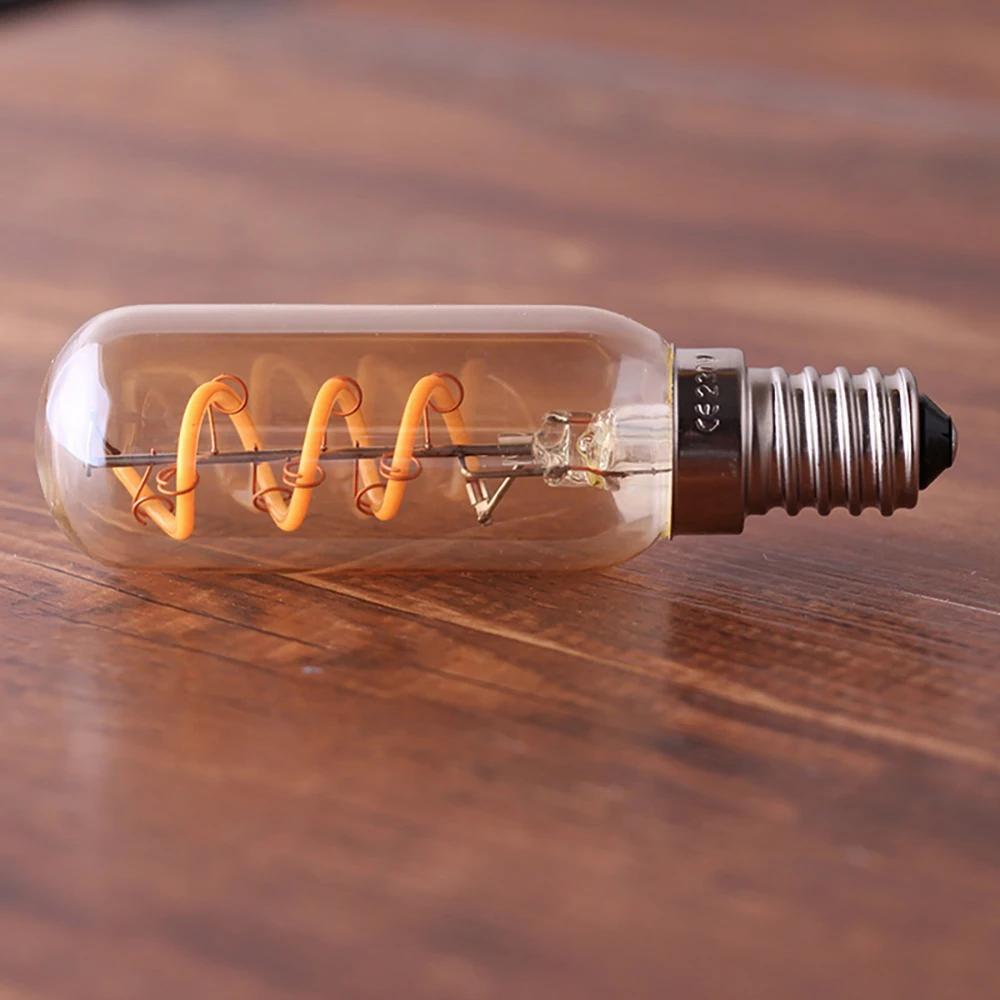 Ampoule de nuit tubulaire rétro E14 E12 220V 110V, variable 3W 2200K, Filament souple, lampe de Tabl