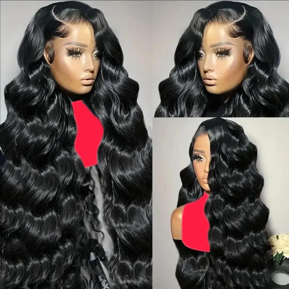 Perruque Lace Front Wig Body Wave 360 Naturelle, Cheveux Humains, 4x4, 13x4, 13x6 HD, 30, 32, 34 Pou