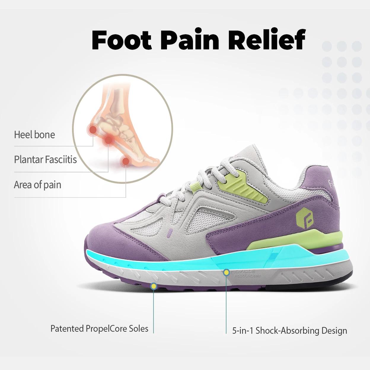 FitVille chaussures de marche Extra larges pour femmes baskets légères à large largeur pour pied pla