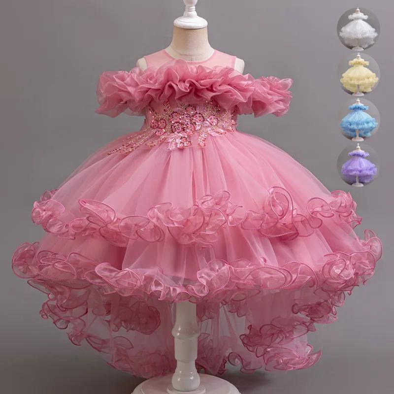 Robe de Princesse à Paillettes pour Fille, Tenue de Mariage, de Noël, de ixd'Anniversaire, Douce et
