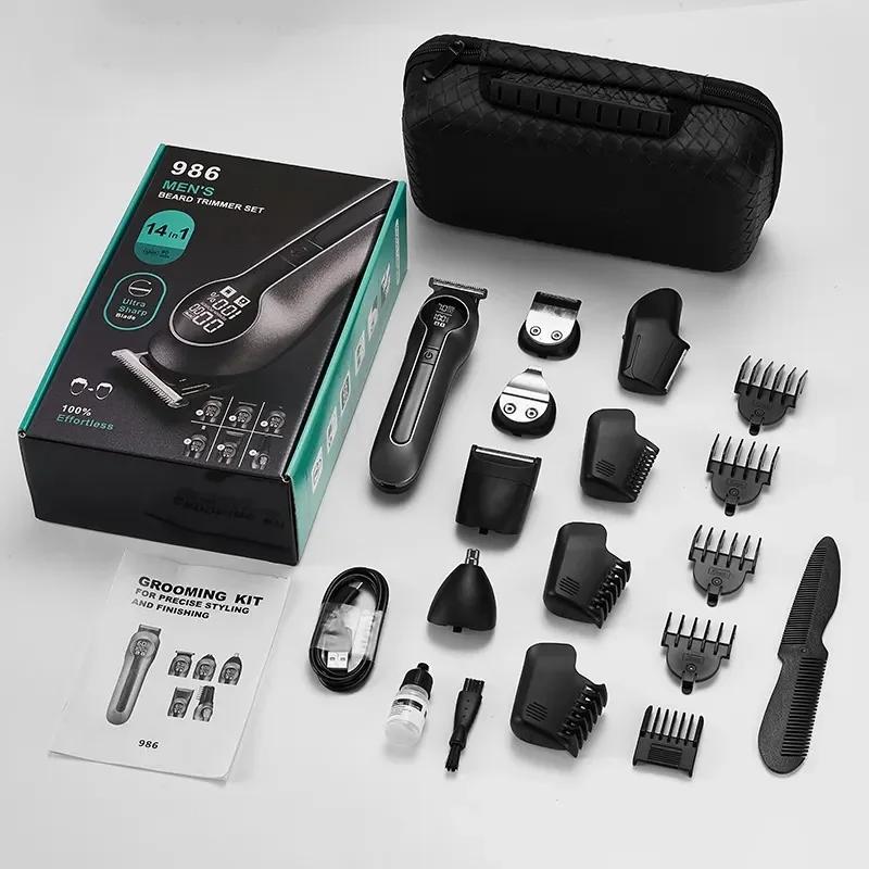 Kit de toilettage multifonctionnel Mijia 6-en-1, tondeuse à cheveux avec écran numérique, rasoir éle