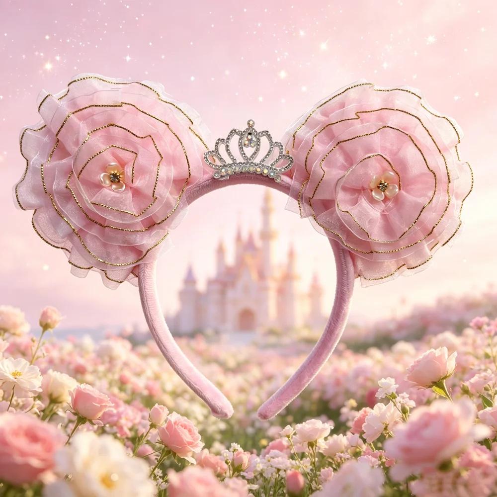 Serre-tête Oreilles de Minnie Mouse Dessin Animé Nouveauté Fête Noël Bonhomme de Neige Coiffe Cospla