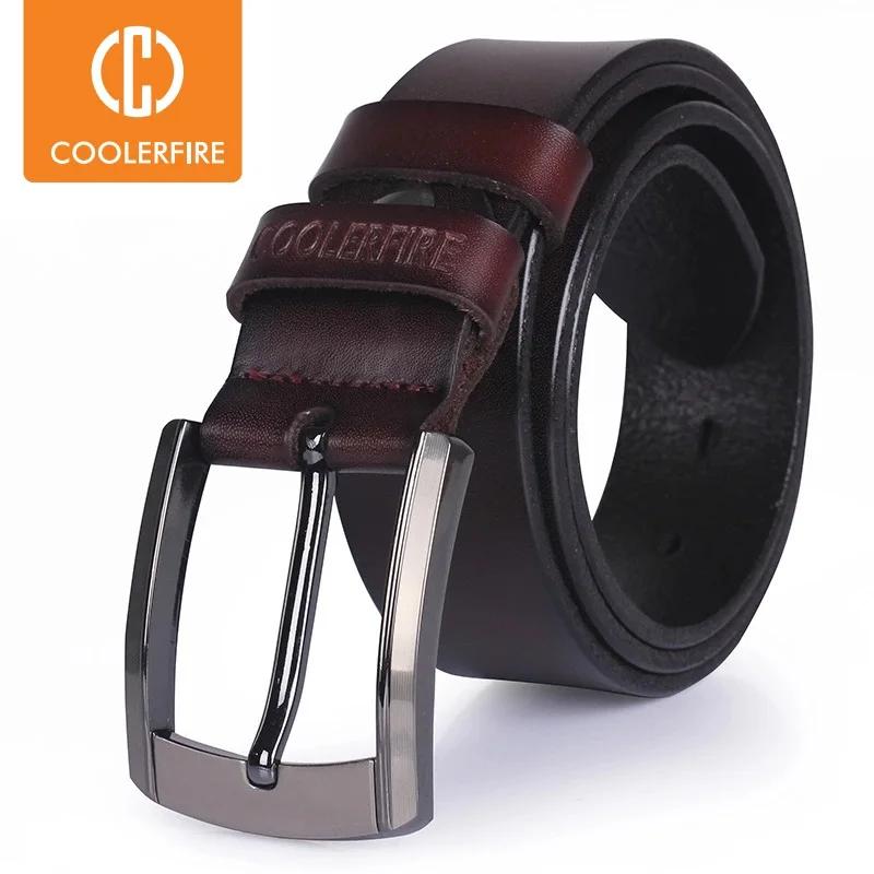 Ceinture en cuir véritable pour hommes, de haute qualité, de luxe, de styliste, en peau de vache, à