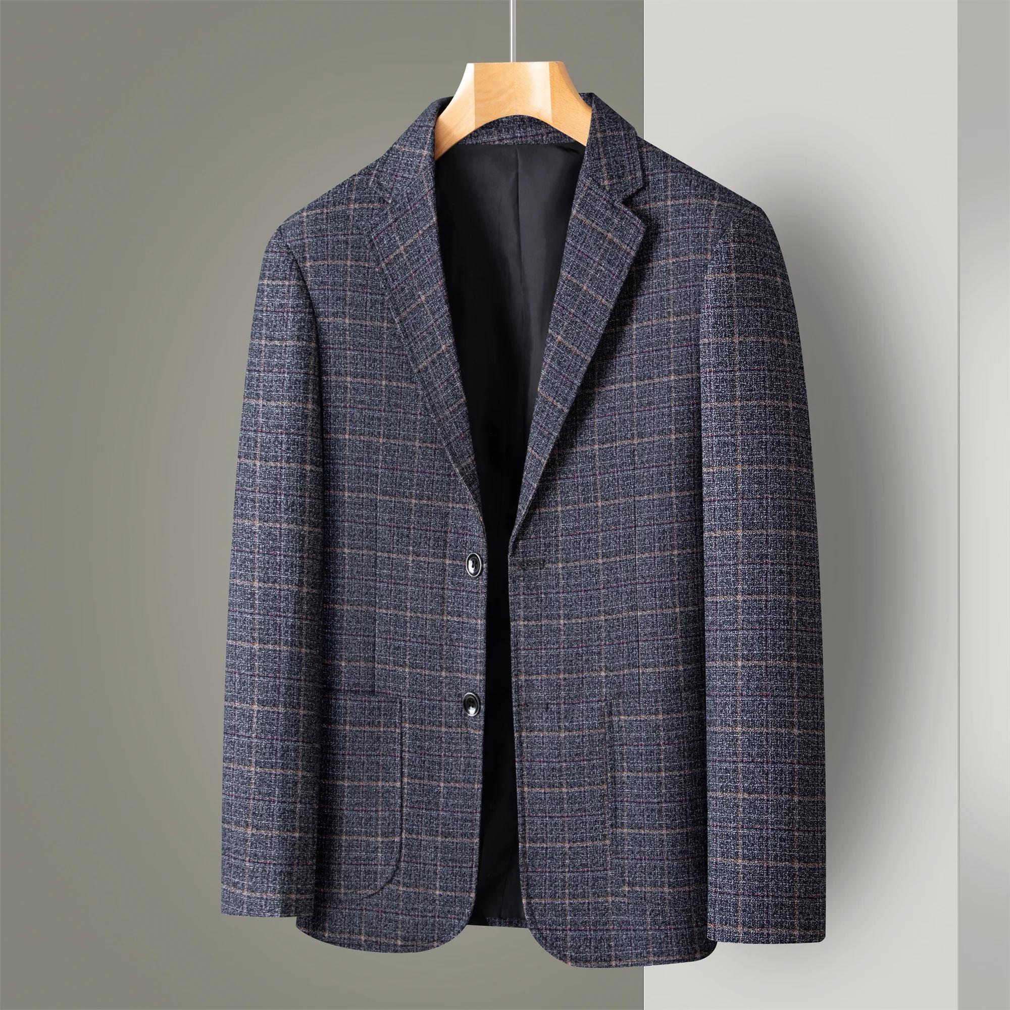 Costume rayé costume à carreaux pour hommes veste pour hommes costume d'affaires décontracté pour ho