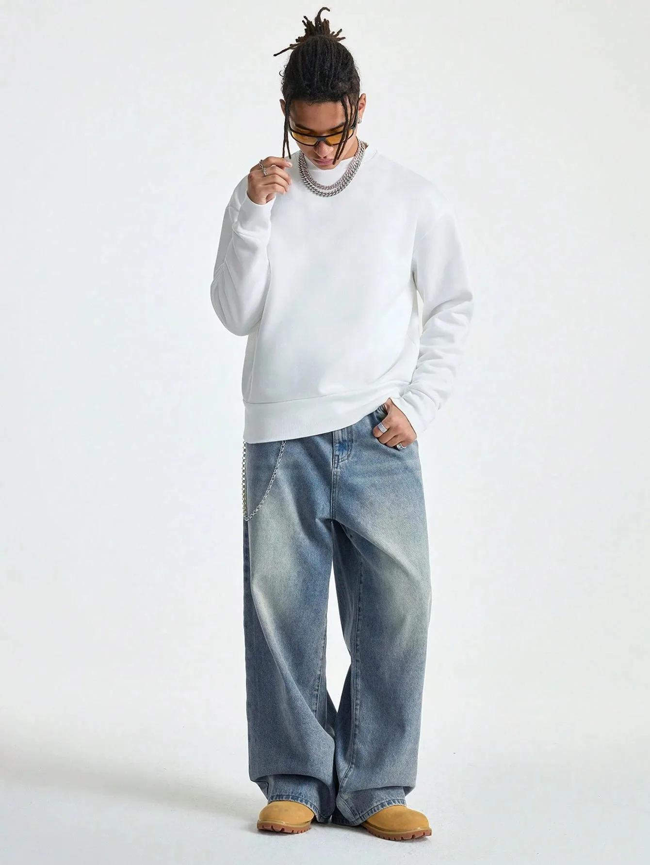 Jean large brossé pour hommes, 1 pièce, jean large Y2K, nouvelles roches, Buggy, pantalon Hip-Hop no