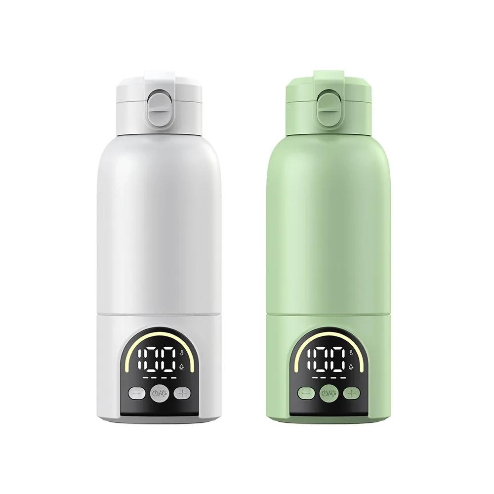 Chauffe-lait électrique portable, chauffe-biberon en acier inoxydable 316 avec veilleuse, chauffe-ea
