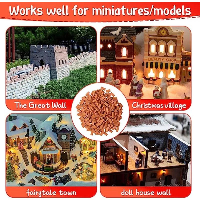 50-150 pièces 1:16 modèle de Mini briques réelles, accessoires d'aménagement paysager de figurines m