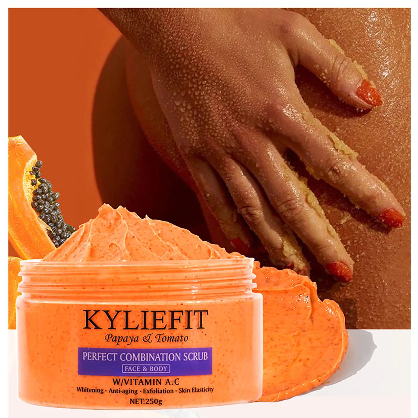 Gommage combiné papaye et tomate, réduit les taches, blanchissant, exfoliant, hydratant, peau lisse,