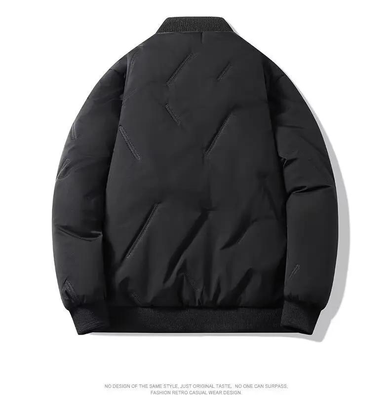 Nouveau col de baseball automne et hiver, veste en coton à la mode et polyvalente pour hommes, veste