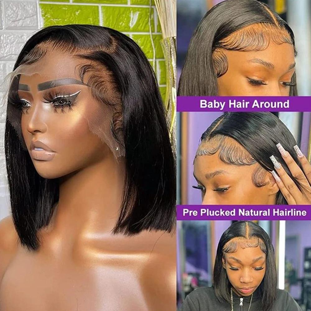 Perruque frontale en dentelle de cheveux humains perruques de cheveux humains 100% perruques Bob per