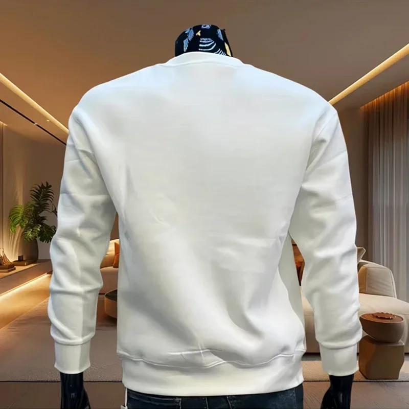 Offres spéciales automne hiver hommes sweats imprimer col rond haute qualité décontracté homme popul