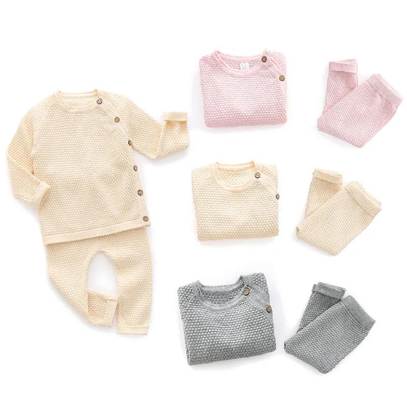 Ensemble pyjama coton bébé garçon fille - Vêtement nouveau-né confortable pour printemps