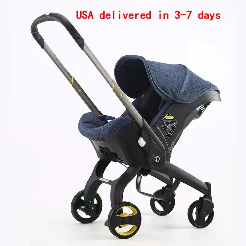 Poussette 3 en 1 avec siège auto pour bébé, chariot pliable pour nouveau-né