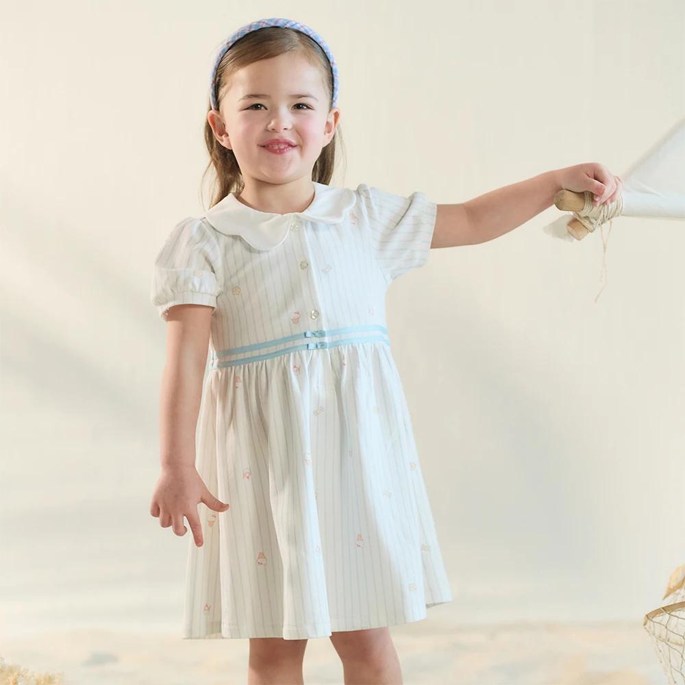 Robe d'été à rayures pour fille Dave Bella, robe de princesse mignonne et élégante pour enfants, man