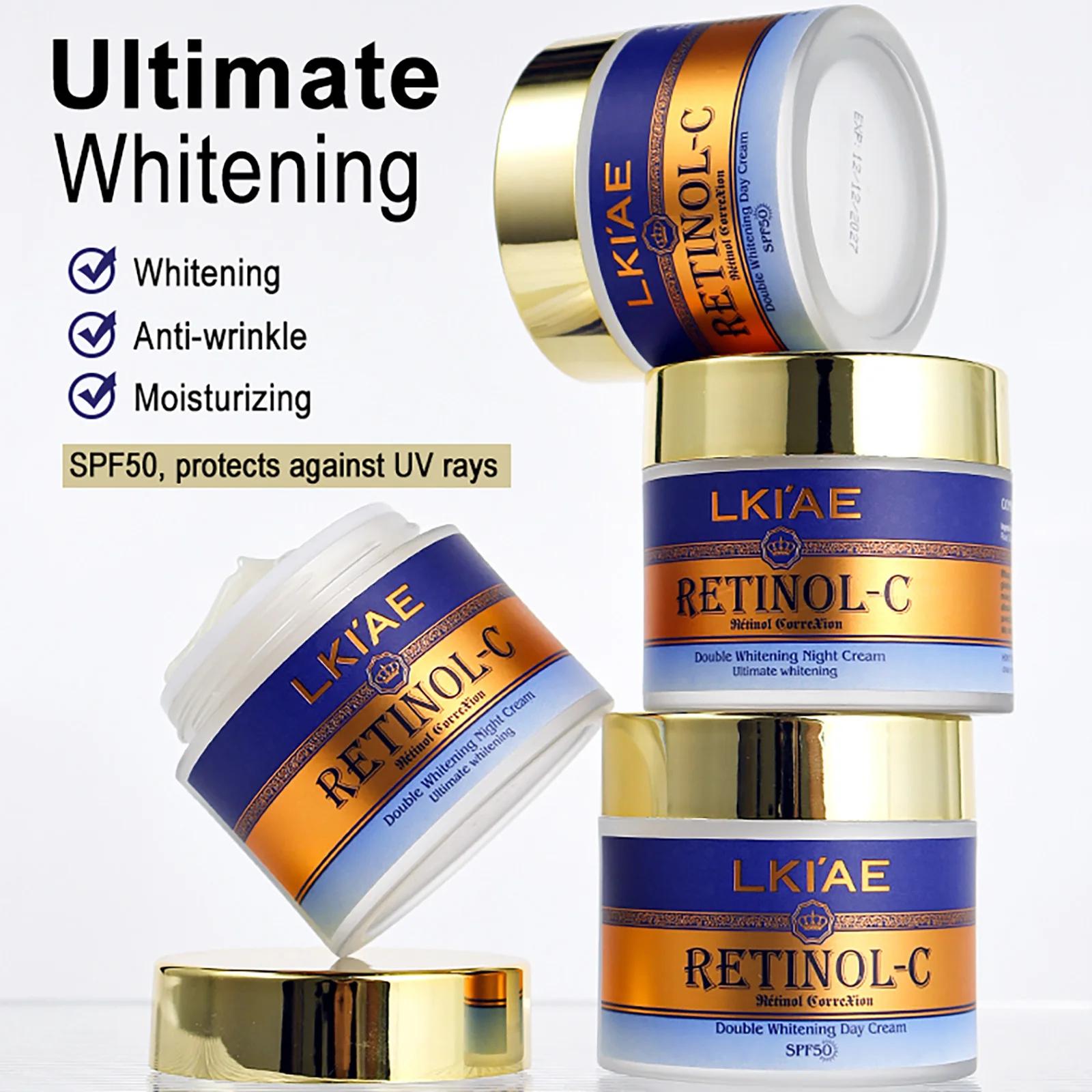 AILKE crème blanchissante pour le visage au rétinol jour et nuit, nettoyage, réduit les taches foncé