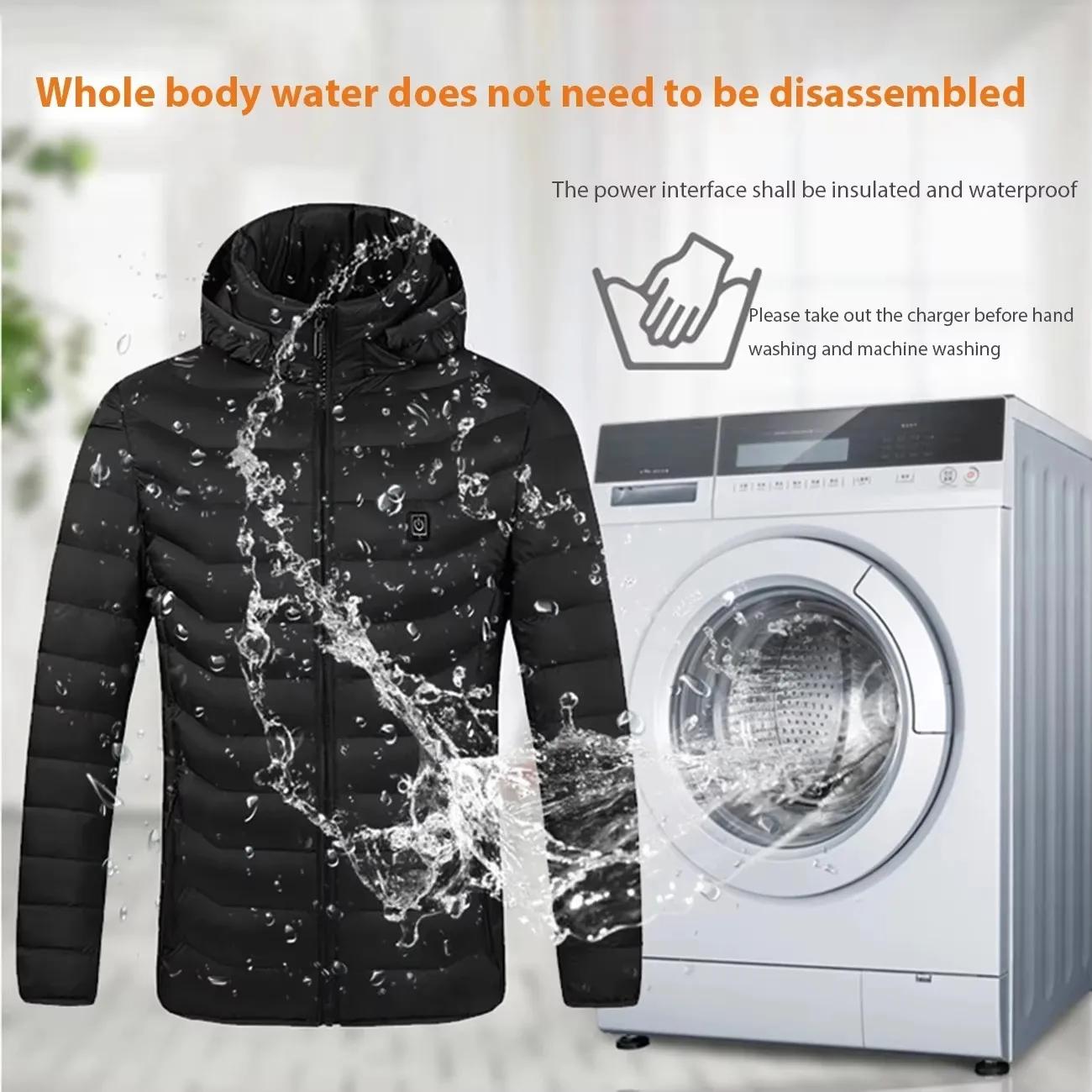 Veste chauffante USB pour homme, vêtement thermique pour l'hiver, vêtement de sport chaud, parka cha