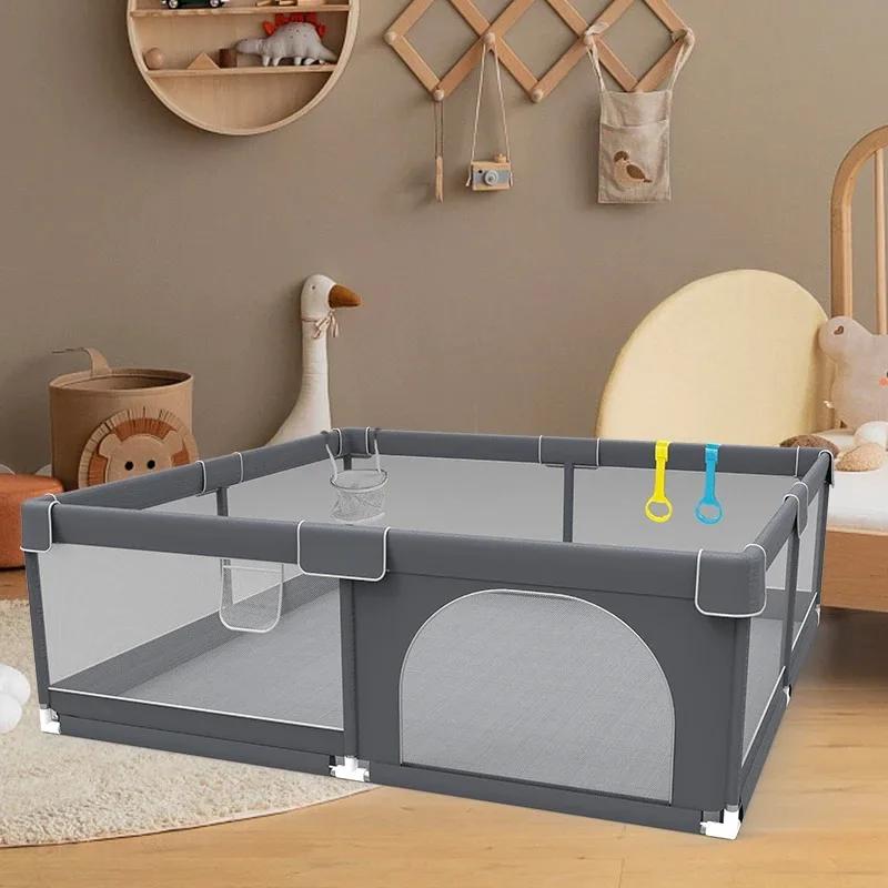 IMBABY Parc de jeu pour bébé avec panier de basket, aire de jeux pour tout-petits, centre d'activité