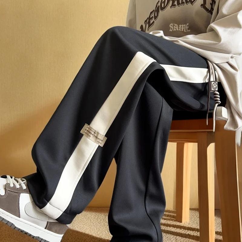 Pantalon hygiénique, pantalon de sport à blocs de couleur, saison adolescente paresseuse, pantalon g