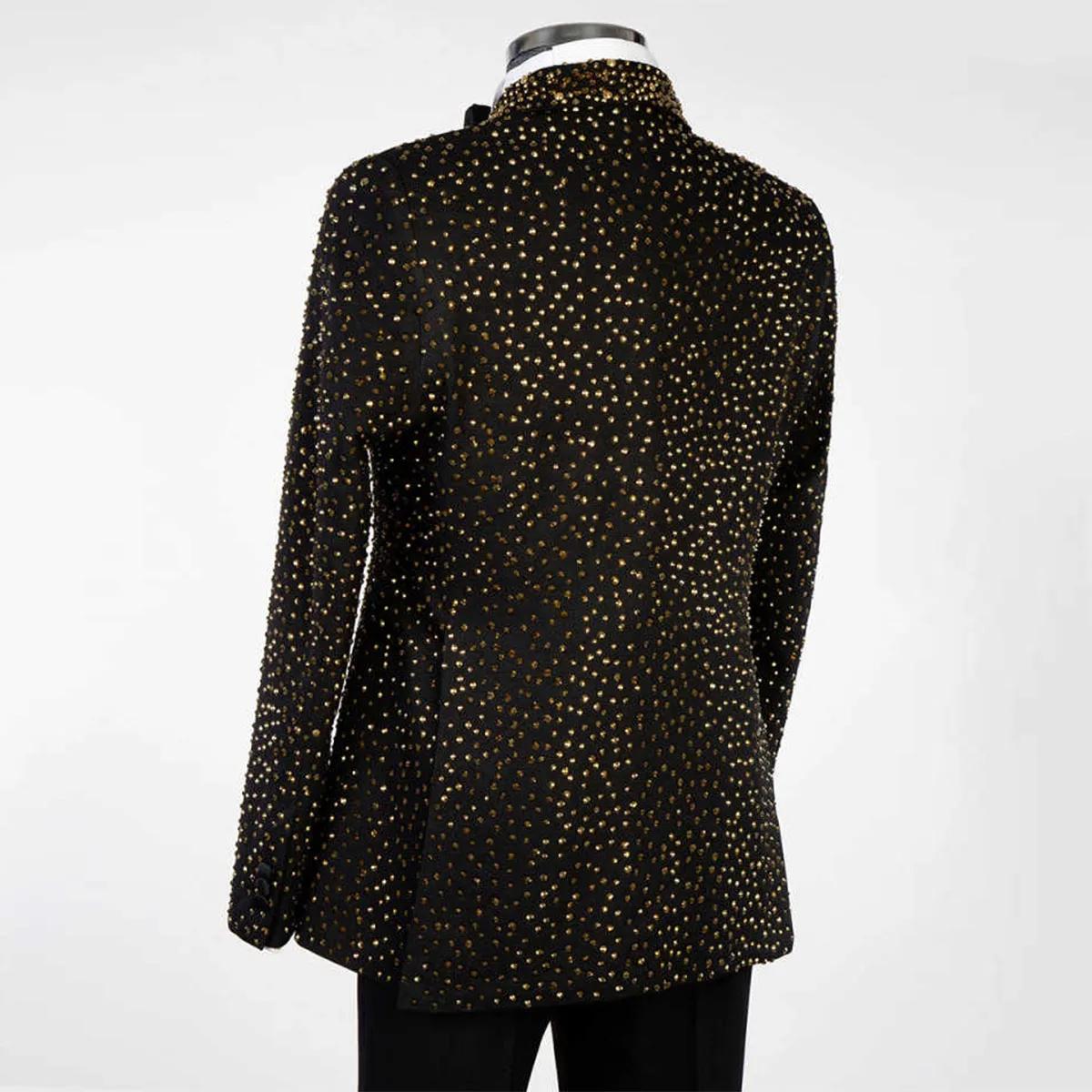 Costume de smoking de luxe pour homme, orné de perles et de diamants, 1 pièce, formel, pour mariage,