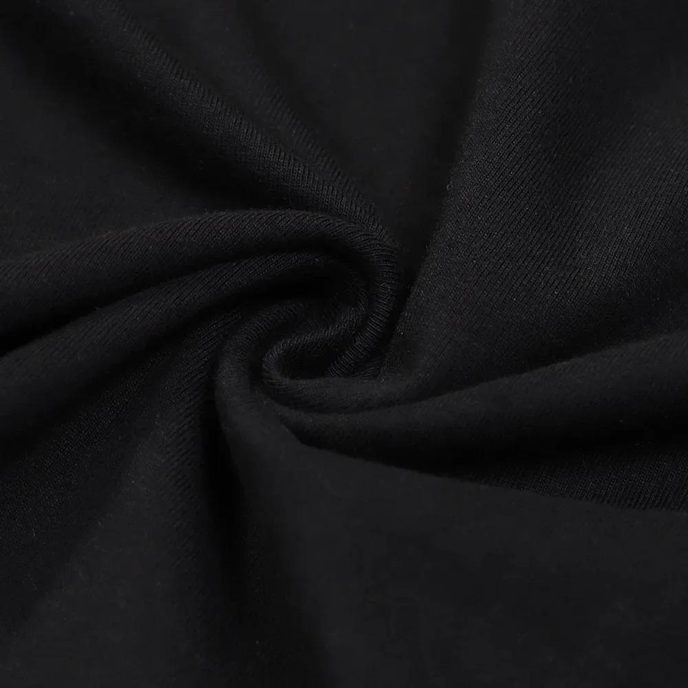Un incontournable pour les fans d'anime T-shirt gothique avec imprimé tête de mort mystérieux à manc