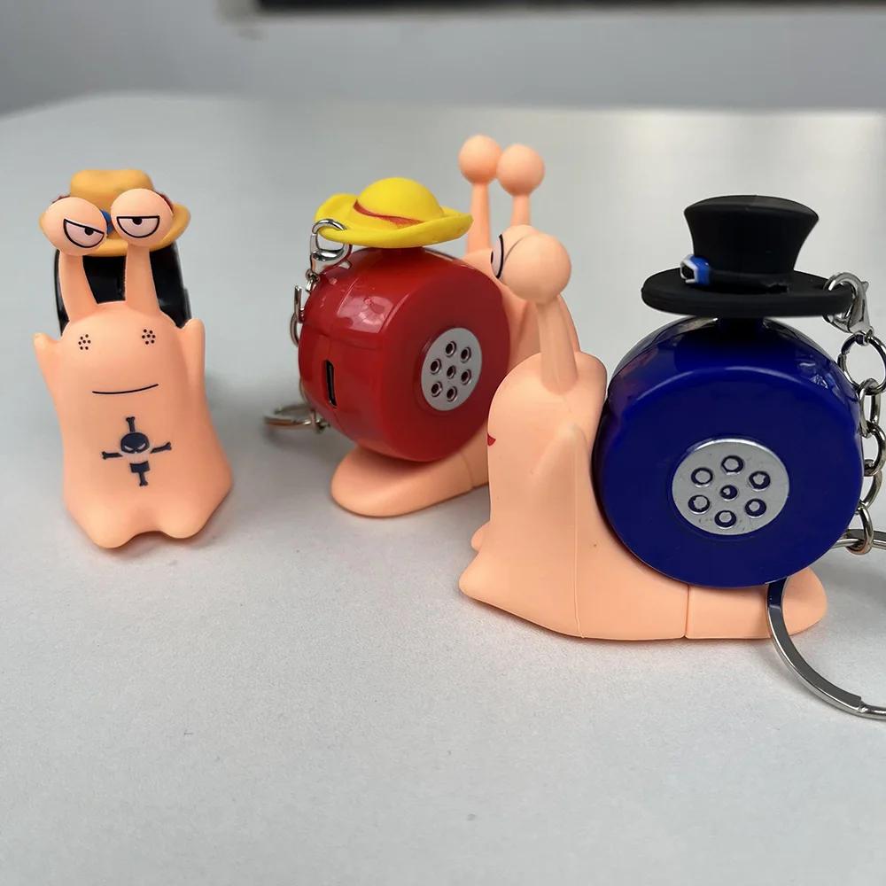 Anime une pièce Den Den Mushi modèle jouets dessin animé Luffy Sabo Ace escargot en forme de télépho