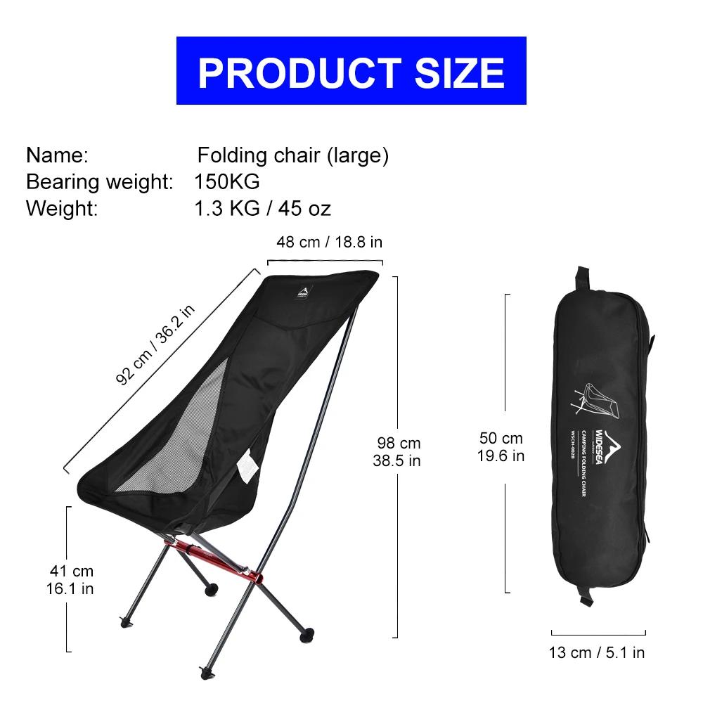 Widesea Camping pêche Chaise pliante touristique plage