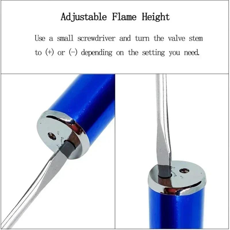 Briquet d'aromathérapie multifonctionnel pratique en alliage d'aluminium en métal avec embout de tuyau et accessoires petit outil (sans gaz)