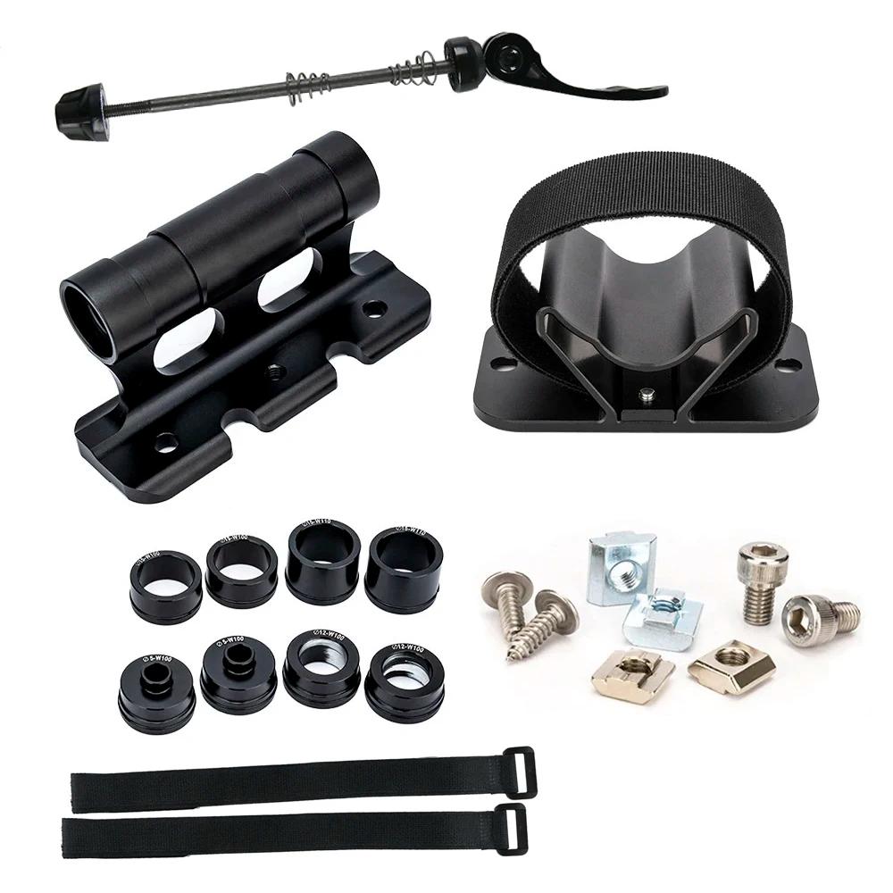 Support de montage de fourche de vélo, support de vélo à dégagement rapide en alliage d'aluminium, support fixe de roue arrière de vélo, support de transport de voiture