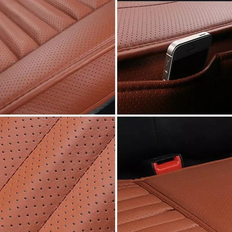 Housse de siège de voiture universelle, tapis respirant en cuir PU pour coussin de chaise automobile, housse de siège avant de voiture, tapis antidérapant quatre saisons