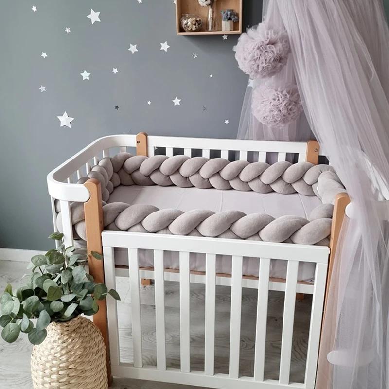 1-4M bébé pare-chocs lit tresse noeud oreiller coussin pare-chocs pour bébé berceau protecteur lit pare-chocs chambre décor berceau literie tresse ensemble