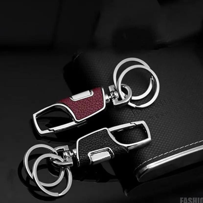 Porte-clés en métal à double anneau