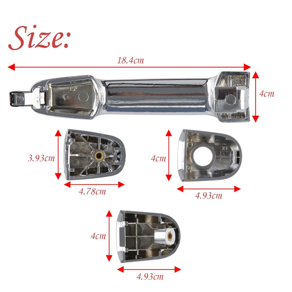 Poignée de porte extérieure chromée, pour Toyota Camry Innova Vios Fortuner Hilux Vigo Corolla Matrix Yaris 2005 – 2015