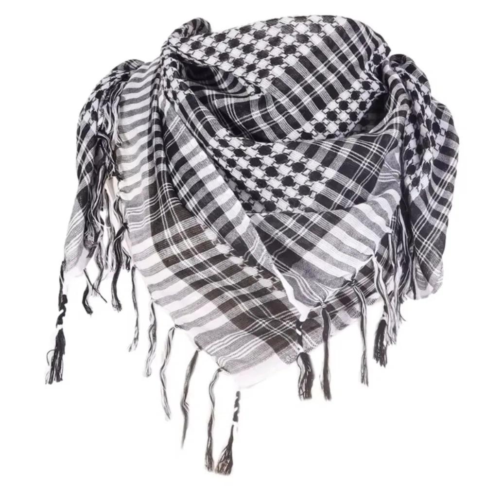 Grand foulard arabe Shemagh avec pompon