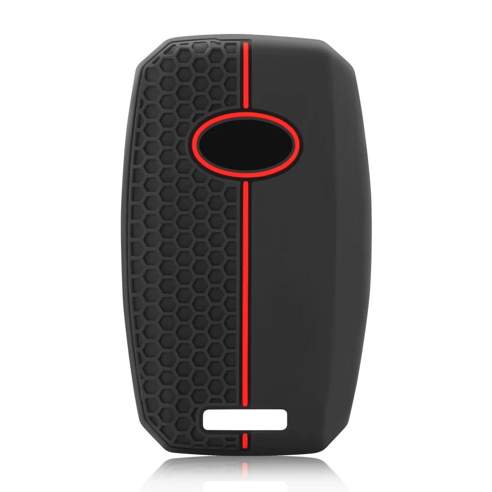 Housse de Protection pour clé de voiture pliante en Silicone, étui de Protection pour télécommande KIA Sid Rio Soul Sportage Ceed Sorento Cerato K2 K3 K4 K5