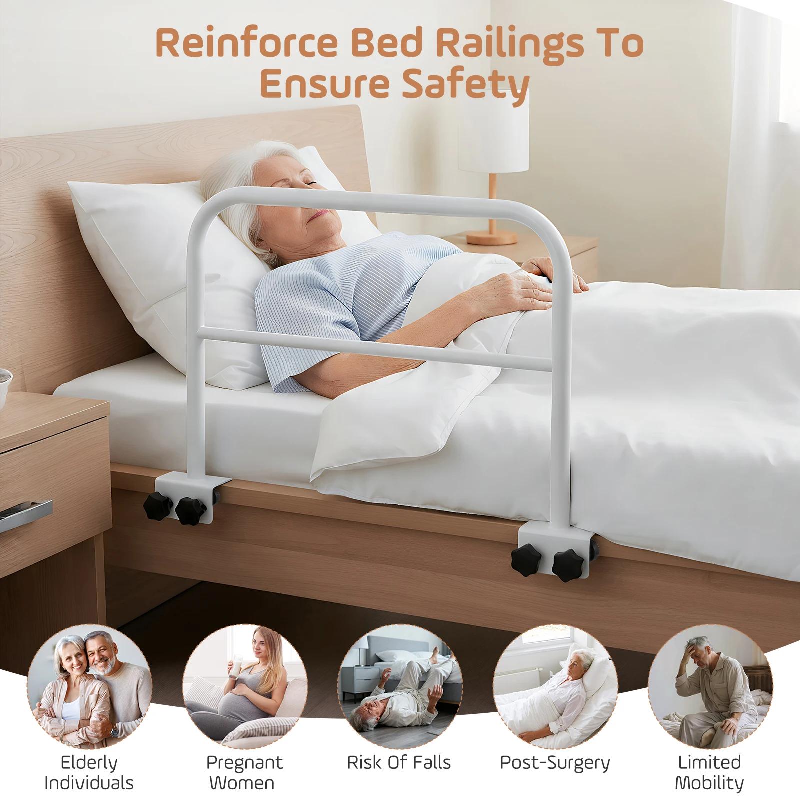 Barre de sécurité pliable pour lit d'appoint pour personnes âgées