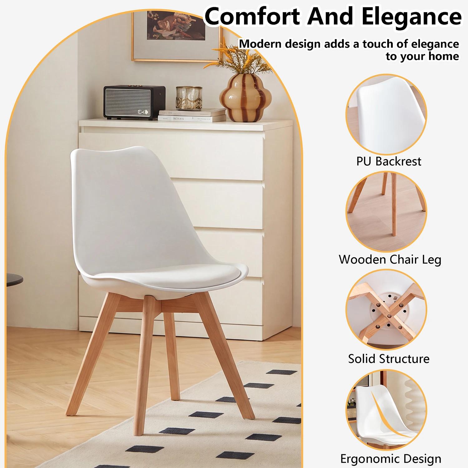 Ensemble de 6 chaises de salle à manger modernes et minimalistes