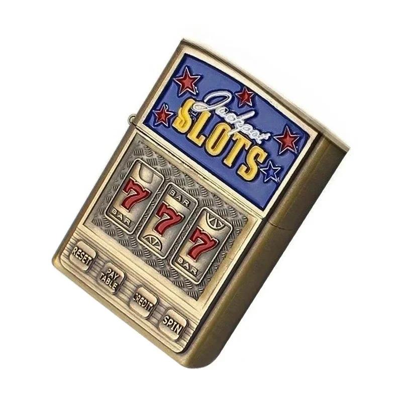 Briquet artisanal en Relief en métal, allume-cigare à meule rétro, accessoires pour fumer, briquets pour fumeurs