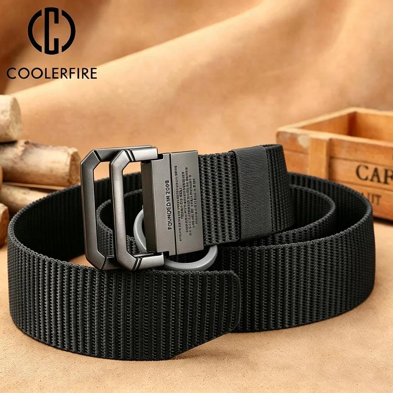 Hommes ceinture en Nylon sangle tissu tactique armée toile décontracté mode luxe concepteur jean