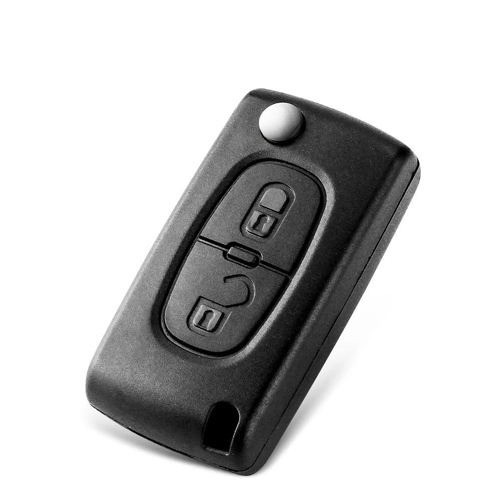 KEYYOU 10 pièces 2/3 boutons étui à clés de voiture pour Peugeot 207 307 308 407 607 807 pour citroën C2 C3 C4 C5 C6 coq