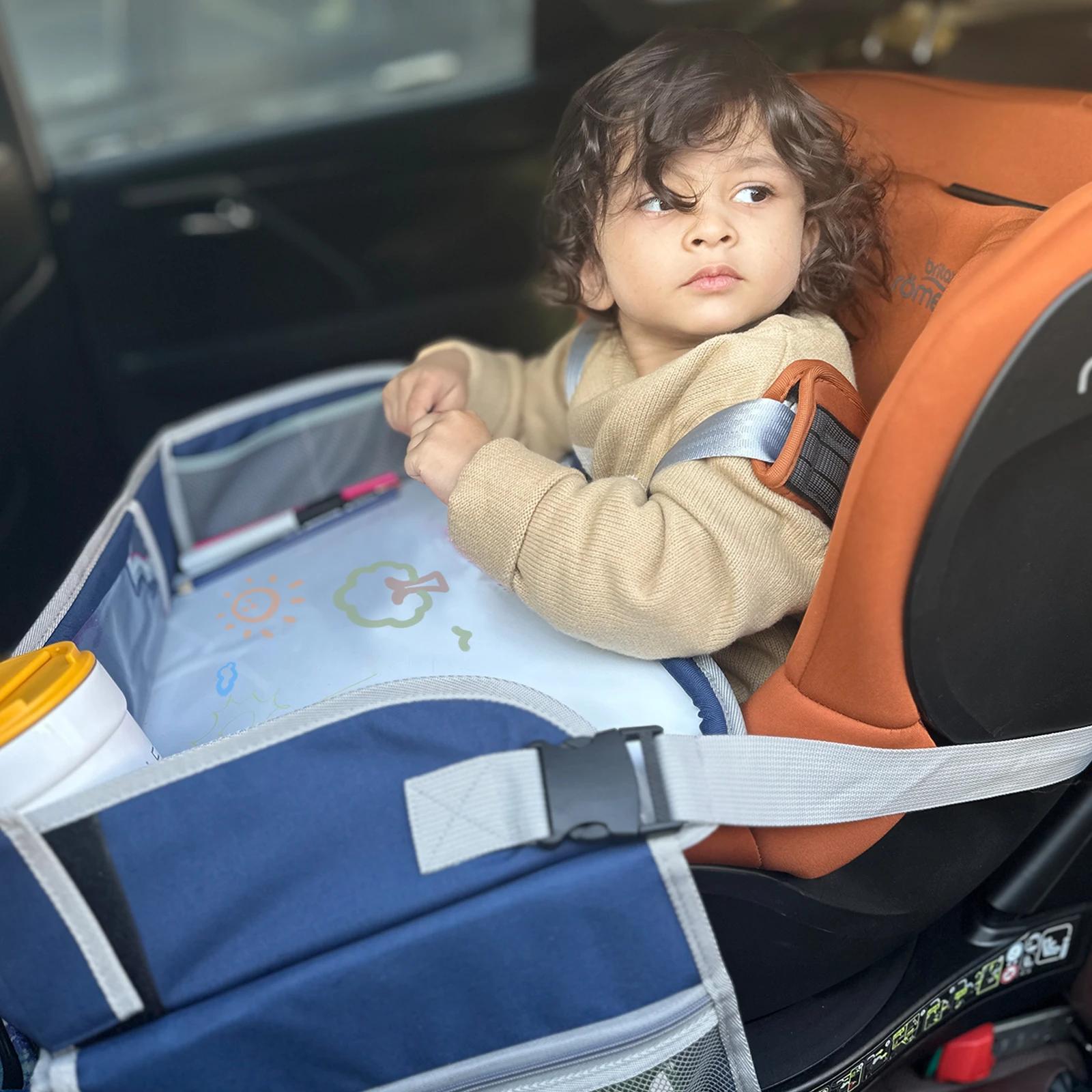 Siège de voiture plateau de voyage siège de sécurité Table de jeu organisateur stockage collations jouets porte-gobelet étanche pour bébé enfants enfants poussette